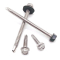 Zinc Plated Slotted Hex Head Self Drilling Screw